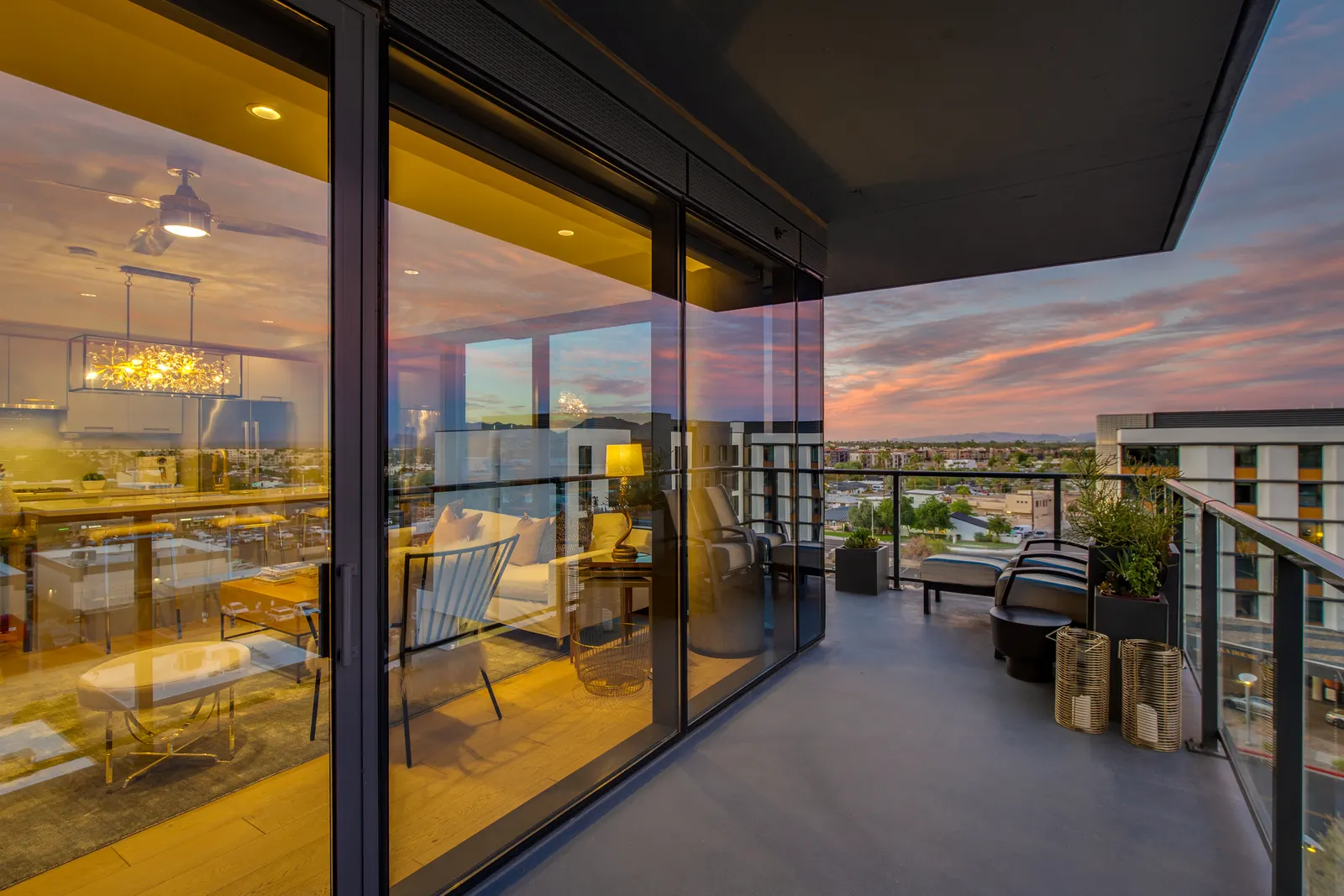 Sunset views from a luxury Scottsdale residence